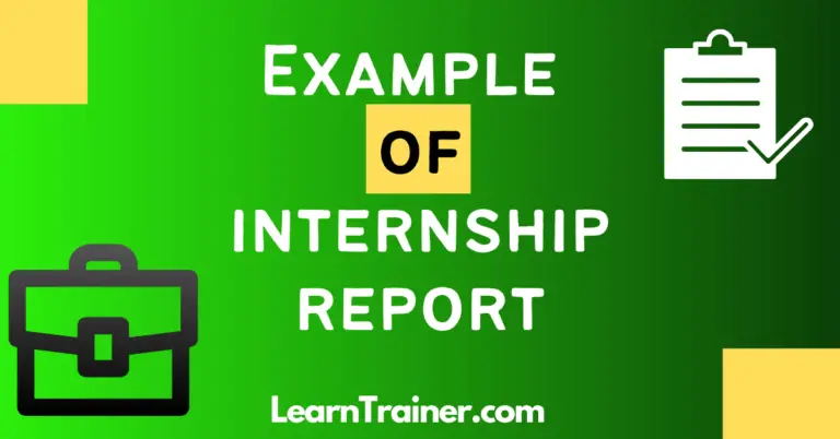 Read more about the article Example Of Internship Report