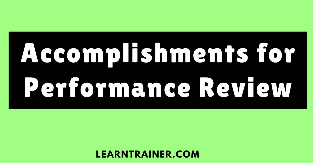 Read more about the article Accomplishments for Performance Review with 15 Examples