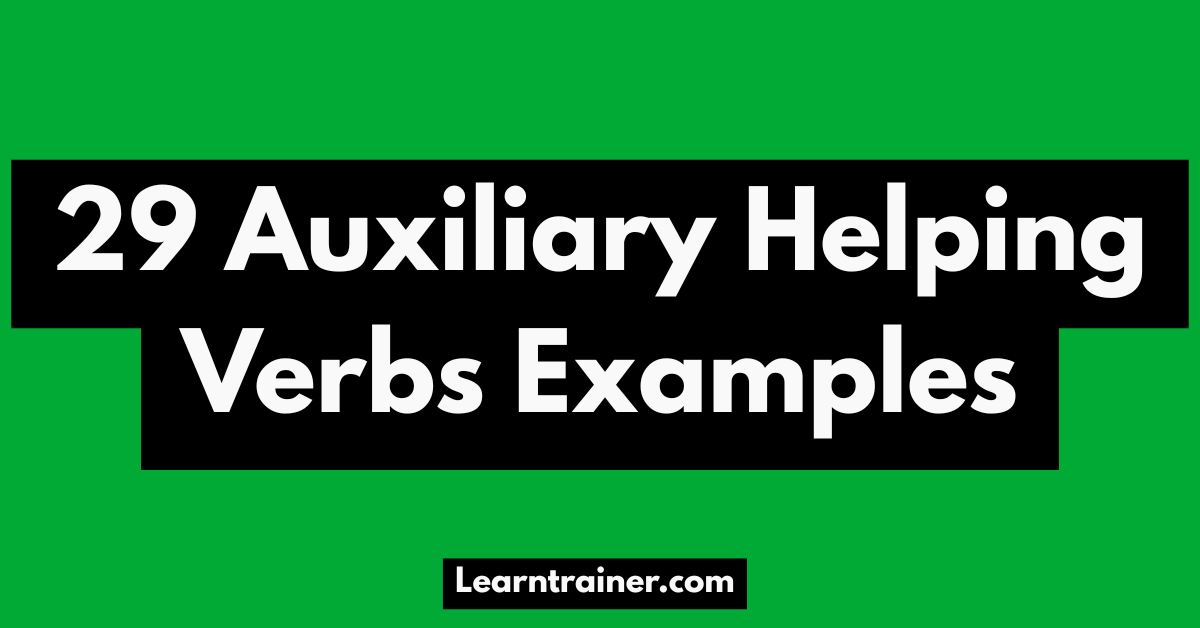 Read more about the article 29 Auxiliary Helping Verbs Examples