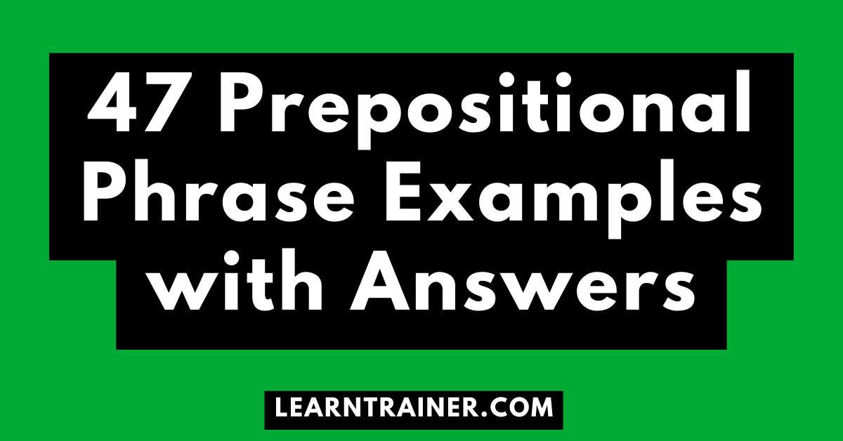 Read more about the article 47 Prepositional Phrase Examples with Answers